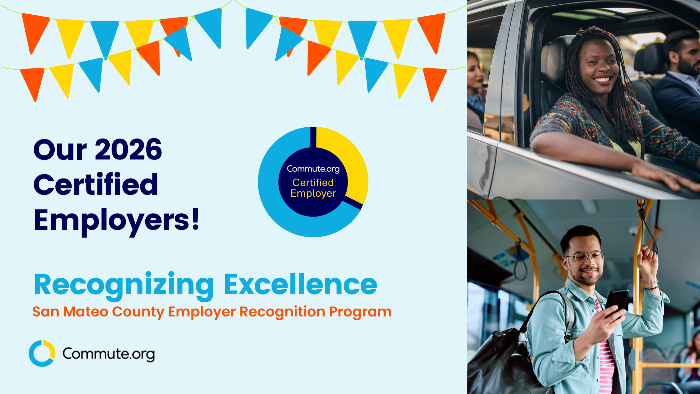 Recognizing Excellence 2026 Certified Employers Commute 2026 ERP List Graphic